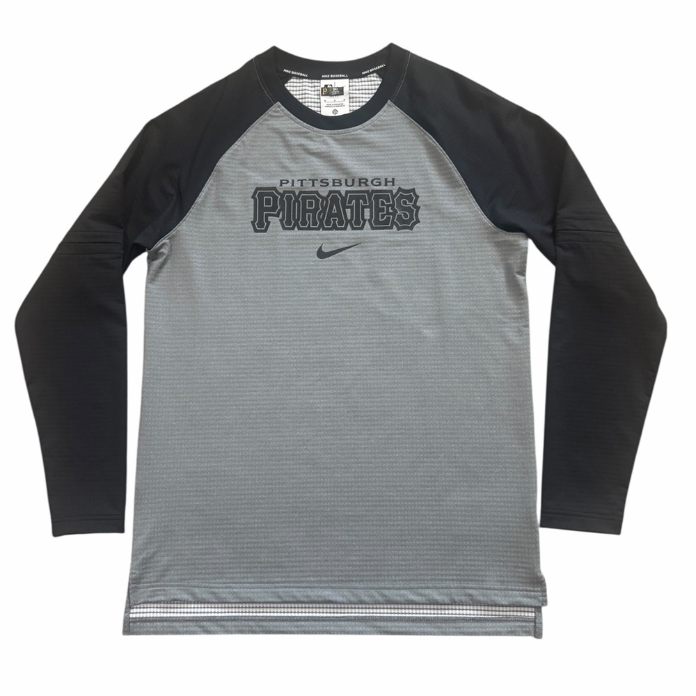 Nike Baseball Pittsburgh Pirates Long Sleeve Shirt Men’s Medium Gray Black MLB